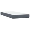 vidaXL Boxspringbett mit Matratzen Dunkelgrau 180x220 cm Samt