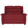vidaXL 2-Sitzer Massagesessel Weinrot Stoff