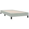vidaXL Boxspringbett mit Matratze Hellgrau 80x210 cm Samt