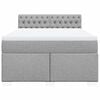vidaXL Boxspringbett mit Matratze Hellgrau 140x190 cm Stoff