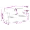 vidaXL Sofa 140cm Creme Metall