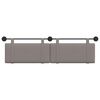 vidaXL H&auml;ngevorderseite Wandmontiert Uni Taupe 190 x 55 x 5 cm Stoff