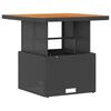 vidaXL Garten Essgruppe Schwarz Poly-Rattan