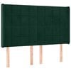 vidaXL Kopfteil mit Ohren Dunkelgr&uuml;n 147x16x118/128 cm Samt