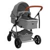 vidaXL 3-in-1-Kinderwagen Hellgrau Aluminium