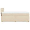 vidaXL Boxspringbett mit Matratze Creme 80x200 cm Stoff