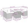 vidaXL 8-tlg. Garten-Sofagarnitur mit Kissen Beige Poly Rattan