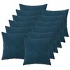 vidaXL Kissen mit Kissen HEERLEN 12 Stk. Blau Samt
