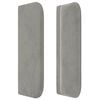 vidaXL Kopfteil mit Ohren Hellgrau 103x16x78/88 cm Samt