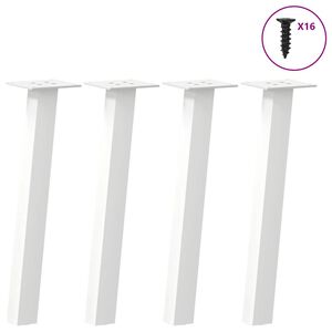 vidaXL Couchtischbeine 4 Stk. Wei&szlig; 30 cm Stahl