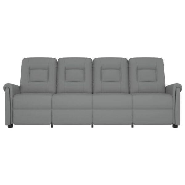 vidaXL 4-Sitzer Massagesessel Grau Kunstleder