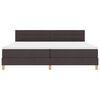 vidaXL LED Boxspringbett mit Matratze Dunkelbraun 200 x 200 cm Stoff