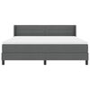 vidaXL Boxspringbett mit Matratze Dunkelgrau 200 x 180 cm Polyester