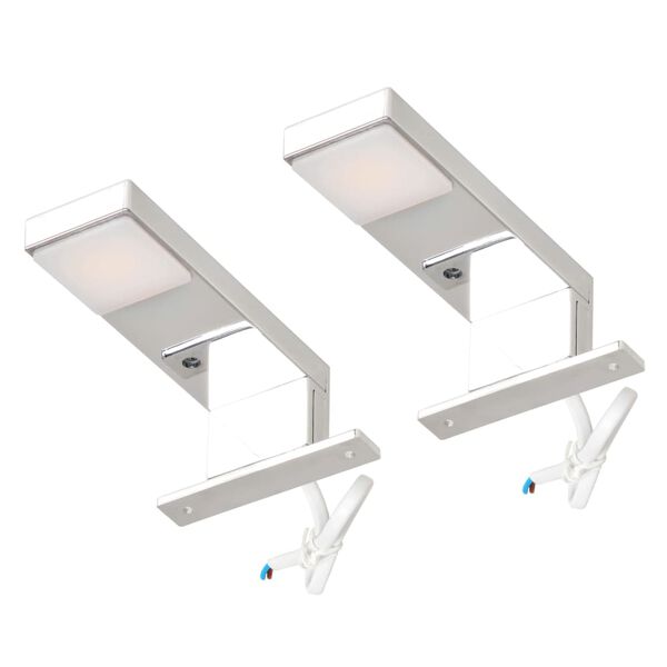 vidaXL Spiegelleuchten 2 Stk. Downlight 2W Warmwei&szlig;
