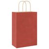vidaXL Papiertragetaschen 50 Stk. mit Henkeln Rot 21x11x31 cm