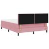 vidaXL Boxspringbett mit Matratze mit Kopfteil Rosa 160 x 200 cm Samt