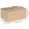 vidaXL Faltbox mit Speicher 50 pcs Natur 30 x 21,5 x 14 cm Karton