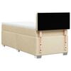 vidaXL Boxspringbett mit Matratze Creme 90x190 cm Stoff