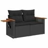 vidaXL Gartensofa-set mit Kissen 9 pcs Schwarz