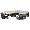 vidaXL Gartensofa-set 14 pcs Schwarz Poly-Rattan