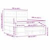 vidaXL Boxspringbett mit Matratze Creme 160 x 200 cm Stoff