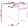 vidaXL Schreibtisch Artisan-Eiche 86x49x76 cm Holzwerkstoff