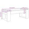 vidaXL Couchtisch Beton Grau 110 x 50 x 41 cm Holzwerkstoff