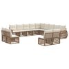 vidaXL Gartensofa-set 13 Stk. Beige und Cremewei&szlig; Poly-Rattan