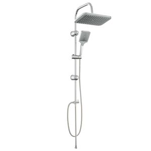 vidaXL Duschsystem mit Duschkopf Chrom Edelstahl 48 x 30 x 100 cm