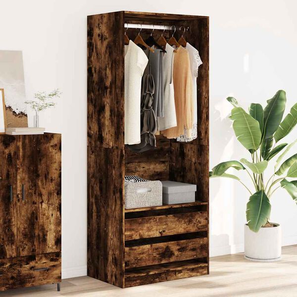 vidaXL Kleiderschrank R&auml;uchereiche 80x50x200 cm Holzwerkstoffs