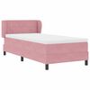 vidaXL Boxspringbett mit Matratze mit Kopfteil Rosa 90 x 190 cm Samt