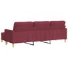vidaXL 3-Sitzer-Sofa mit Hocker Weinrot 210 cm Stoff