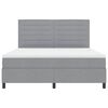 vidaXL Boxspringbett mit Matratze mit LED Hellgrau 180 x 200 cm Stoff