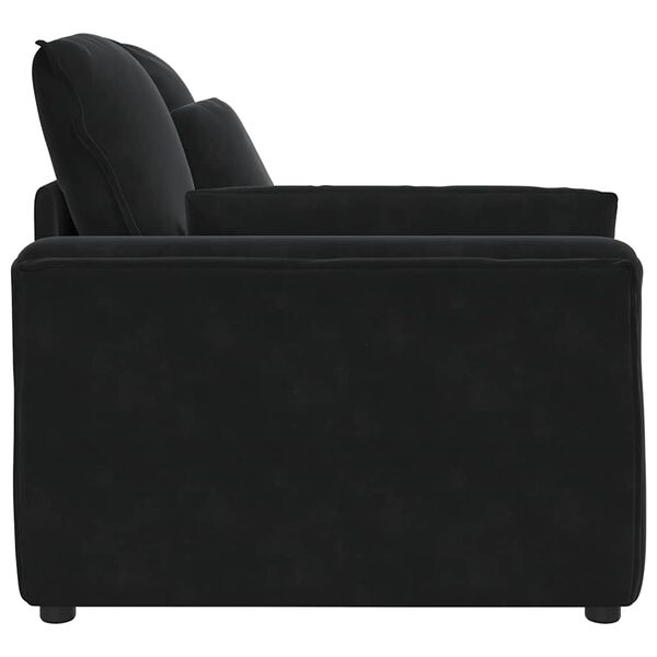 vidaXL Modulares Sofa Endmodul mit Armlehne Kissen Schwarz 100 cm