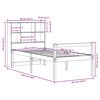vidaXL Massivholzbett mit Regal ohne Matratze 90x200 cm Kiefer