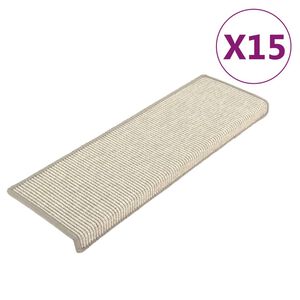 vidaXL Stufenmatten 15 Stk. 65x21x4 cm Silber Rechteckiger Rand