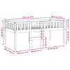 vidaXL Kinderbett ohne Matratze Wachsbraun 90x190 cm Massivholz Kiefer