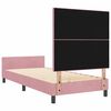 vidaXL Boxspringbett mit Kopfteil Rosa 100 x 200 cm Samt