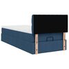 vidaXL Ottoman-Bett mit Matratze Blau 100x200 cm Stoff