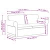 vidaXL Sofa 140cm 2 pcs Creme Metall