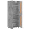 vidaXL Highboard Betongrau 69,5x34x180 cm Holzwerkstoff