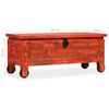 vidaXL Aufbewahrungstruhe Massivholz Mango 101x39x42 cm Rot