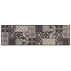 vidaXL K&uuml;chen Teppich Schwarzes Mosaik 300 x 60 cm 100% Polyamid
