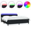 vidaXL Boxspringbett mit Matratze & LED Schwarz 200x220 cm Samt