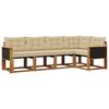 vidaXL Outdoor-Sofagarnitur 5 stk. Natur und Beige