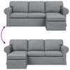 vidaXL Sofa Hellgrau Gesamtabmessungen: 215 x 138 x 80 cm (B x T x H)