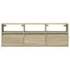 vidaXL TV-Wandschrank mit LED-Beleuchtung Sonoma-Eiche 130x31x45 cm