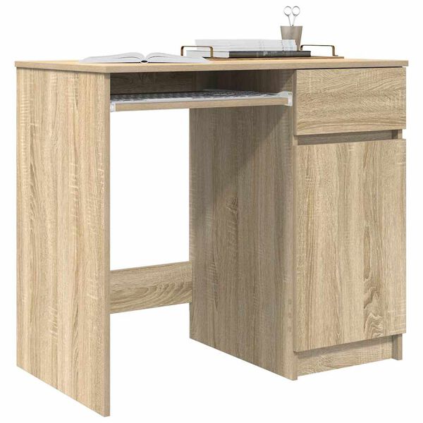 vidaXL Schreibtisch Sonoma-Eiche 86x49x76 cm Holzwerkstoff