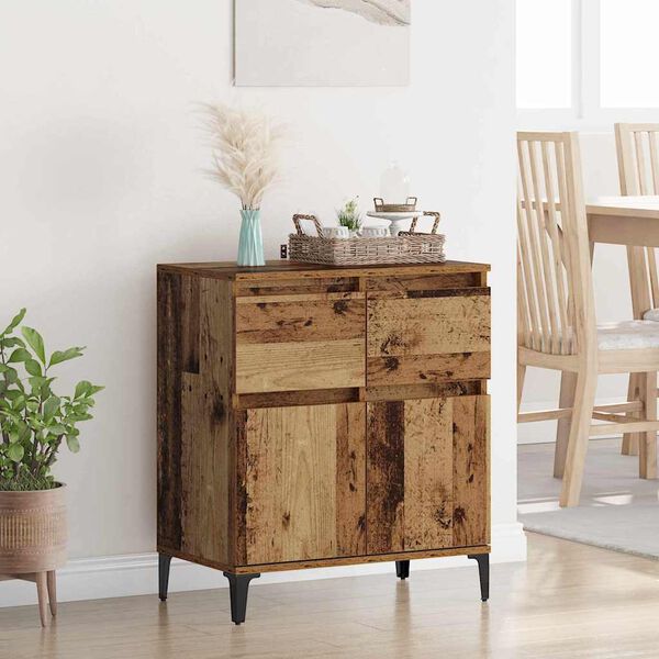 vidaXL Sideboard Altholz 60 x 35 x 70 cm Verbundholz und Eisen