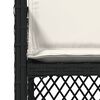 vidaXL Gartenst&uuml;hle mit Kissen 4 Stk. Schwarz Poly Rattan